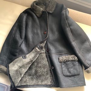 Woman’s large real shearling coat